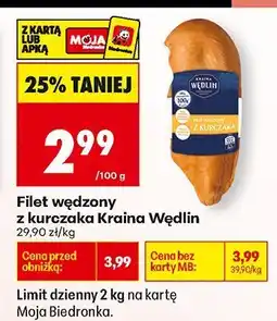 Biedronka Filet wędzony z kurczaka Kraina Wędlin oferta
