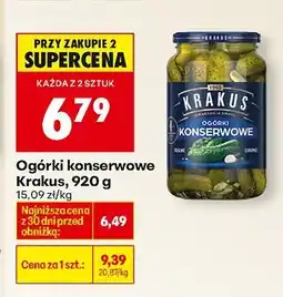 Biedronka Ogórki konserwowe Krakus, 920 g oferta