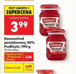 Biedronka Koncentrat pomidorowy 30% Pudliszki, 190 g oferta