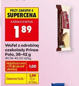 Biedronka Wafel z odrobiną czekolady Prince Polo, 38-42 g oferta