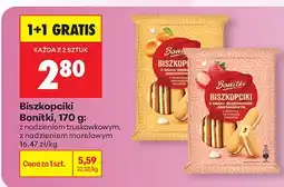 Biedronka Biszkopciki Bonitki, 170 g: z nadzieniem truskawkowym, z nadzieniem morelowym oferta