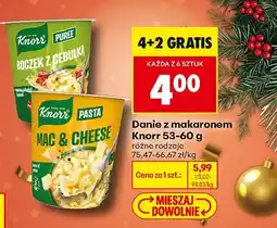 Biedronka Danie z makaronem Knorr różne rodzaje oferta