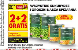 Biedronka Wszystkie kukurydze i groszki Nasza Spiżarnia oferta