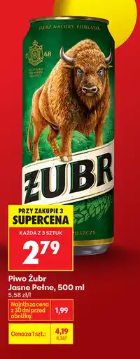 Biedronka Piwo Żubr Jasne Pełne, 500 ml oferta