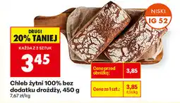 Biedronka Chleb żytni 100% bez dodatku drożdży oferta