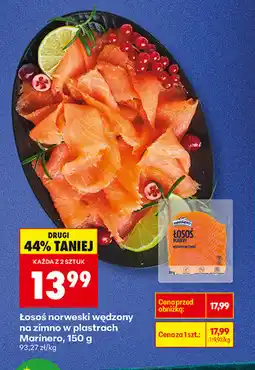 Biedronka Łosoś norweski wędzony na zimno w plastrach oferta