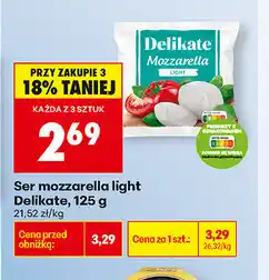 Biedronka Ser mozzarella light Delikate oferta