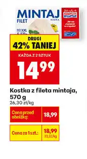 Biedronka Kostka z fileta mintaja oferta
