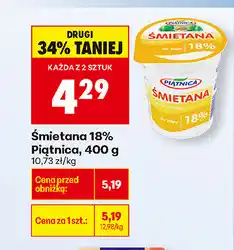 Biedronka Śmietana 18% Piątnica oferta