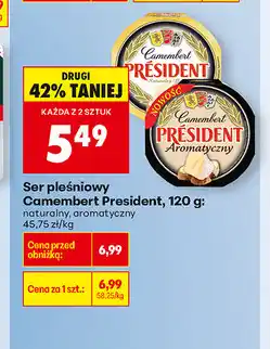 Biedronka Ser pleśniowy Camembert President oferta