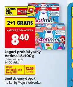 Biedronka Jogurt probiotyczny Actimel oferta