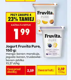 Biedronka Jogurt Fruvita Pure oferta