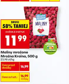 Biedronka Maliny mrożone Mroźna Kraina oferta