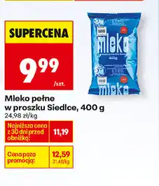 Biedronka Mleko pełne w proszku Siedlce oferta