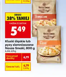 Biedronka Kluski śląskie, pyzy ziemniaczane Nasze Smaki, 800 g oferta