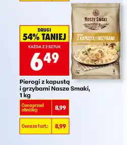 Biedronka Pierogi z kapustą i grzybami Nasze Smaki oferta