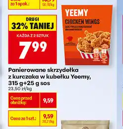 Biedronka panierowane skrzydełka w kubełku Yeemy, 315 g + 25 g oferta