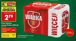 Biedronka Piwo Warka Jasne Pełne oferta