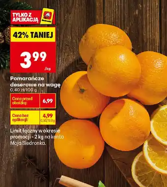 Biedronka Pomarańcze deserowe oferta