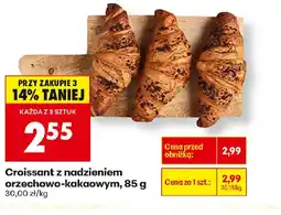 Biedronka Croissant z nadzieniem orzechowo-kakaowym oferta