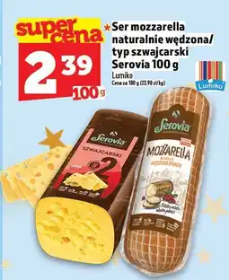 Topaz Ser mozzarella naturalnie wędzona / typ szwajcarski Serovia 100 g Lumiko oferta