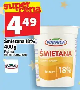 Topaz Śmietana 18% 400 g Piątnica oferta