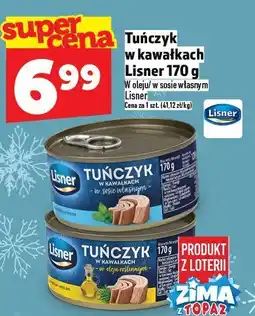 Topaz Tuńczyk w kawałkach Lisner 170 g oferta