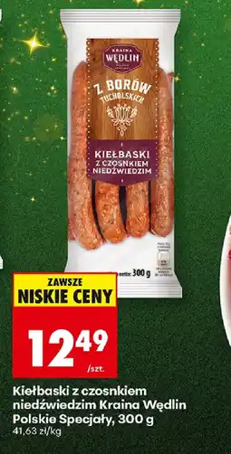 Biedronka Kraina Wędlin Kiełbaski z czosnkiem niedźwiedzim oferta