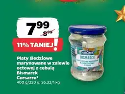 Netto Filety śledziowe marynowane w zalewie octowej z cebulą Bismarck Corsarro oferta