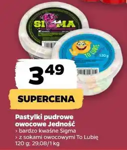Netto Pastylki pudrowe owocowe Jedność oferta
