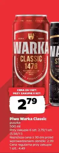 Netto Piwo Warka Classic oferta