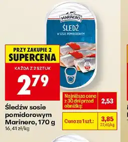 Biedronka Marinero Sledź w sosie pomidorowym oferta