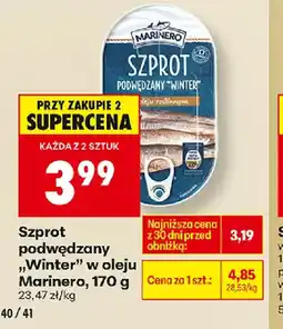 Biedronka Marinero Szprot podwędzany Winter oferta