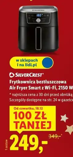 Lidl Frytkownica beztłuszczowa Air Fryer Smart a WI-FI, 2150 W oferta