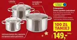 Lidl Zestaw 3 garnków z pokrywkami oferta
