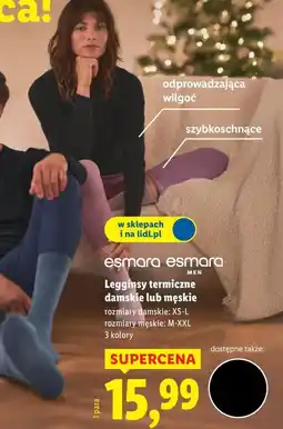 Lidl Legginsy damskie termiczne damskie lub męskie oferta