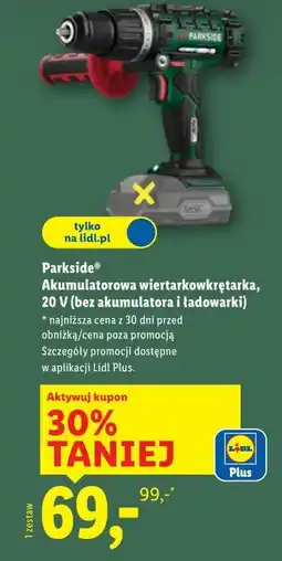 Lidl Akumulatorowa wiertarkowkretarka, 20 V (bez akumulatora i ładowarki) oferta