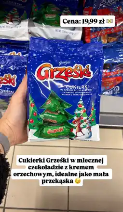 Intermarche Cukierki Grześki w mlecznej czekoladzie z kremem orzechowym Goplana 285g oferta