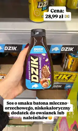 Intermarche Sos słodki Dzik o smaku batona mleczno-orzechowego zero cukru oferta