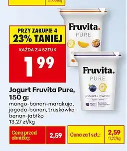 Biedronka Jogurt Fruvita Pure, 150 g: mango-banan-marakuja oferta