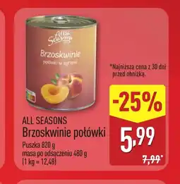 ALDI Brzoskwinie połówki oferta