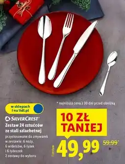 Lidl Zestaw 24 sztućców ze stali szlachetnej oferta