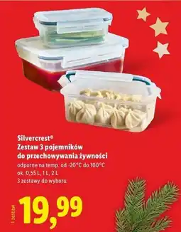 Lidl Zestaw 3 pojemników do przechowywania żywności oferta