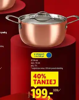 Lidl Garnek premium z powłoką miedzianą, z pokrywką oferta