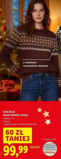 Lidl Sweter damsk iz wełną oferta