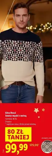 Lidl Sweter męski z wełną oferta