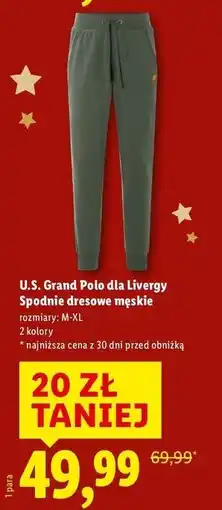 Lidl U.S. Grand Polo dla Livergy Spodnie dresowe męskie oferta