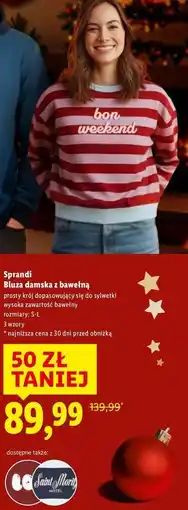 Lidl Bluza damska z bawełną oferta
