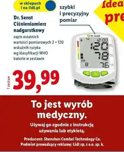 Lidl Dr, Senat, ciśnieniomierz nadgarstkowy oferta