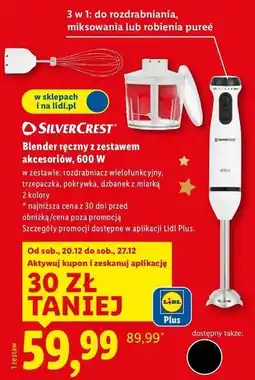 Lidl Blender ręczny z zestawem akcesoriów, 600 W oferta
